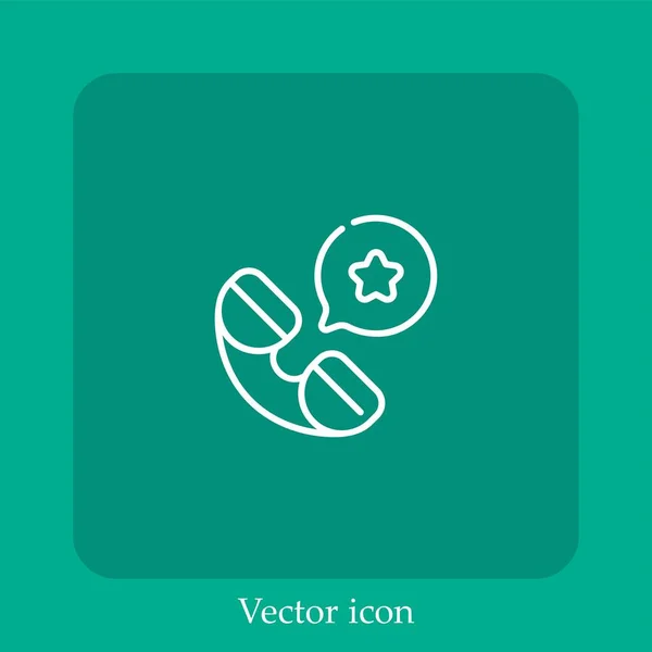 Vektor Symbol Linear Icon Line Mit Editierbarem Strich Aufrufen — Stockvektor