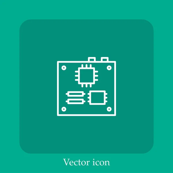 Иконка Вектора Материнской Платы — стоковый вектор