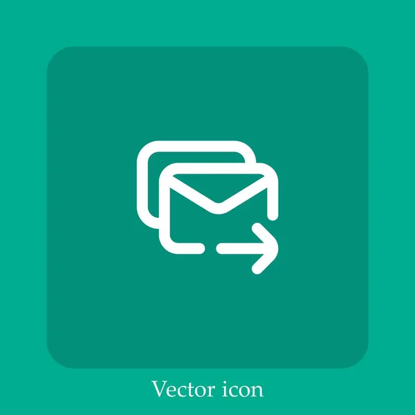 Vektor Symbol Lineare Icon Line Mit Editierbarem Strich Senden — Stockvektor