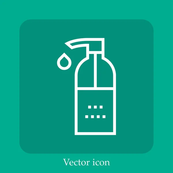 Ícone Vetor Shampoo Linear Icon Line Com Curso Editável — Vetor de Stock