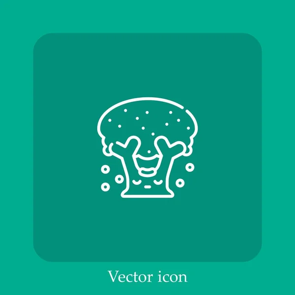 Árvore Ícone Vetor Linear Icon Line Com Curso Editável — Vetor de Stock
