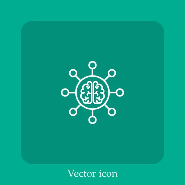 Netzwerk Vektorsymbol Lineare Icon Line Mit Editierbarem Strich — Stockvektor