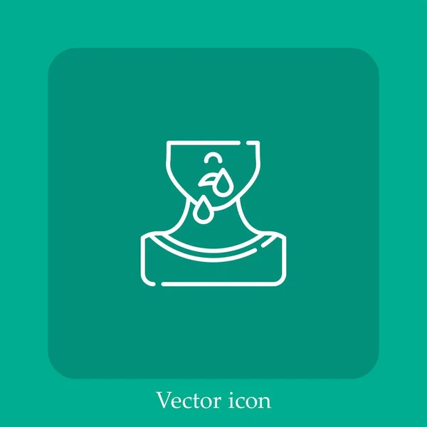 Laufende Nase Vektor Symbol Lineare Icon Line Mit Editierbarem Strich — Stockvektor