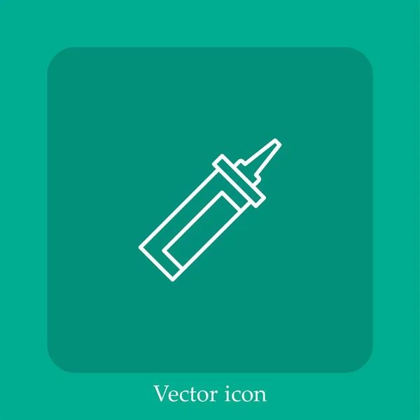 Silikon Vektor Symbol Lineare Icon Line Mit Editierbarem Strich — Stockvektor