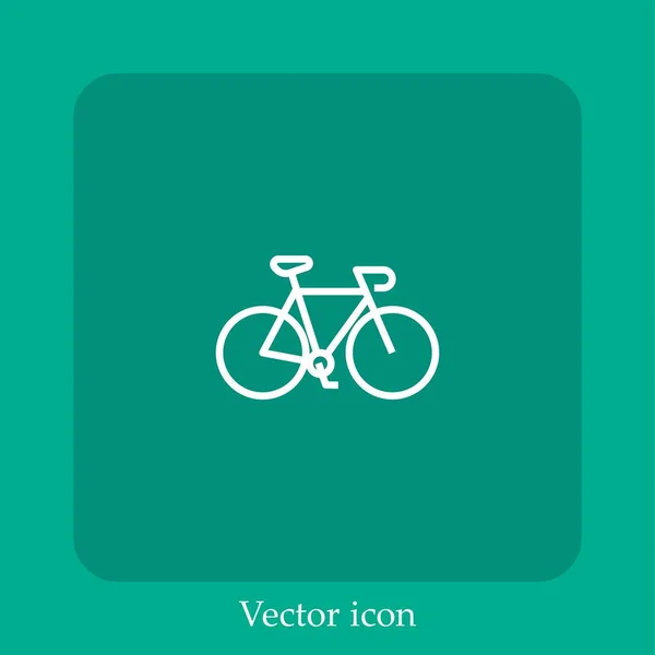 Icono Vector Carretera Icon Line Lineal Con Carrera Editable — Vector de stock