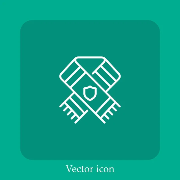 Schal Vektor Symbol Lineare Icon Line Mit Editierbarem Strich — Stockvektor