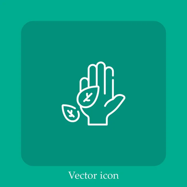 Icono Vector Bienestar Icon Line Lineal Con Carrera Editable — Vector de stock