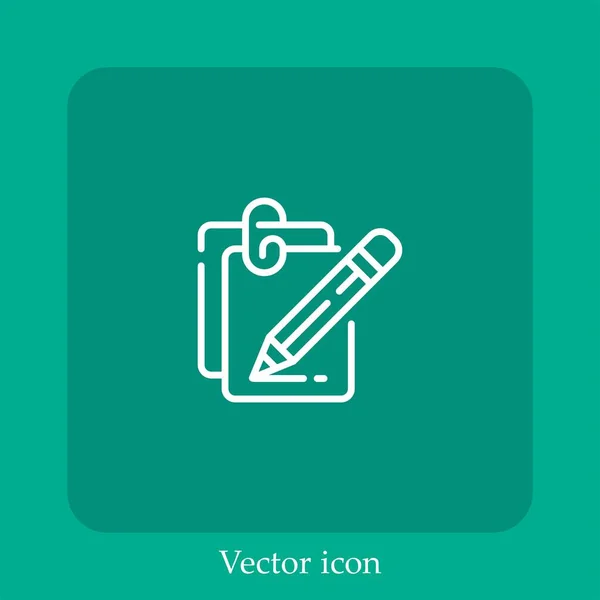 Kontraktvektorsymbol Lineare Icon Line Mit Editierbarem Strich — Stockvektor