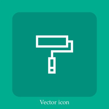 boya silindiri vektör doğrusal simgesi. Düzenlenebilir vuruş çizgisi