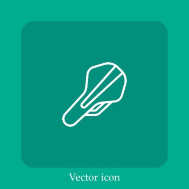 eyer vektör simgesi doğrusal simgesi. Düzenlenebilir vuruş ile satır