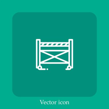 bariyer vektör doğrusal simgesi. Düzenlenebilir vuruş ile çizgi