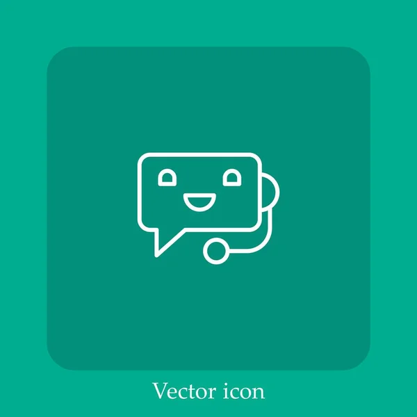 Chat Vector Icon Lineare Icon Line Mit Editierbarem Strich — Stockvektor