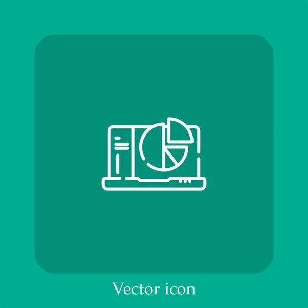 Diagramm Vektor Symbol Lineare Icon Line Mit Editierbarem Strich — Stockvektor