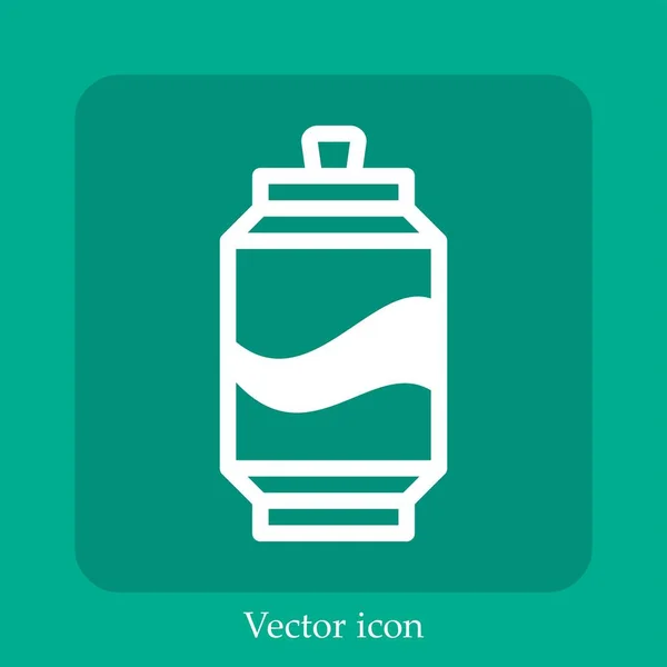 Drink Vector Icon Lineare Icon Line Mit Editierbarem Strich — Stockvektor