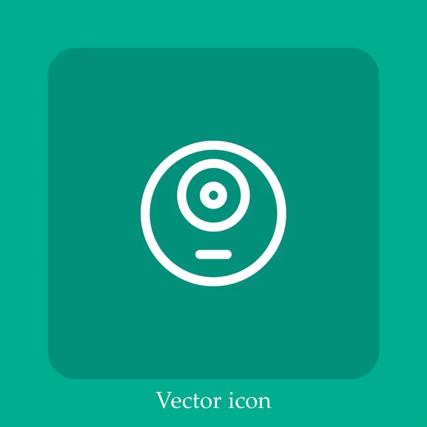 Ícone Vector Monstro Linear Icon Line Com Curso Editável —  Vetores de Stock