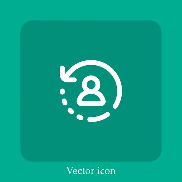 Reemplazar Icono Vectorial Icon Line Lineal Con Carrera Editable — Vector de stock