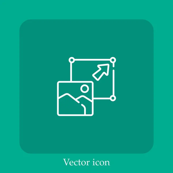 Skalierung Vektorsymbol Lineare Icon Line Mit Editierbarem Strich — Stockvektor