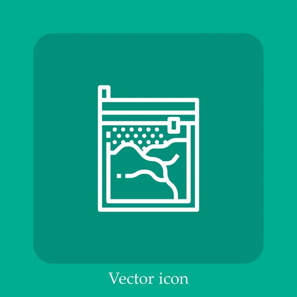 Мешок Мытья Обуви Векторный Значок Linear Icon Line Редактируемым Штрихом — стоковый вектор