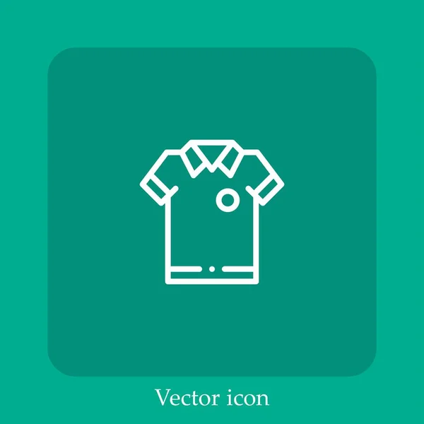 Icono Del Vector Golf Icon Line Lineal Con Carrera Editable — Vector de stock