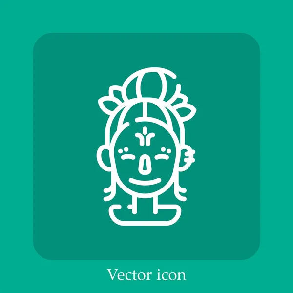 Modelo Ícone Vetorial Linear Icon Line Com Curso Editável — Vetor de Stock
