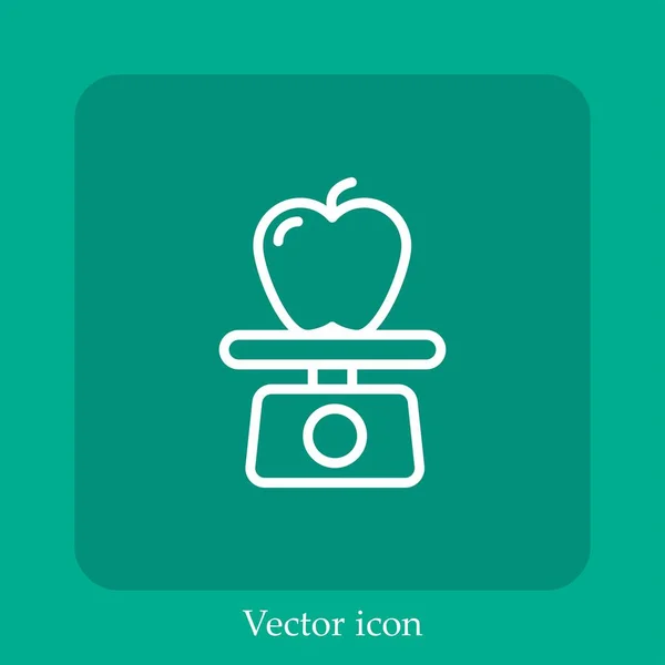 Ikona Vektoru Výživy Lineární Ikona Čára Upravitelným Tahem — Stockový vektor