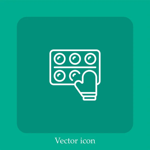 Baking Vector Icon Linear Icon Line Editable Stroke — Stock Vector