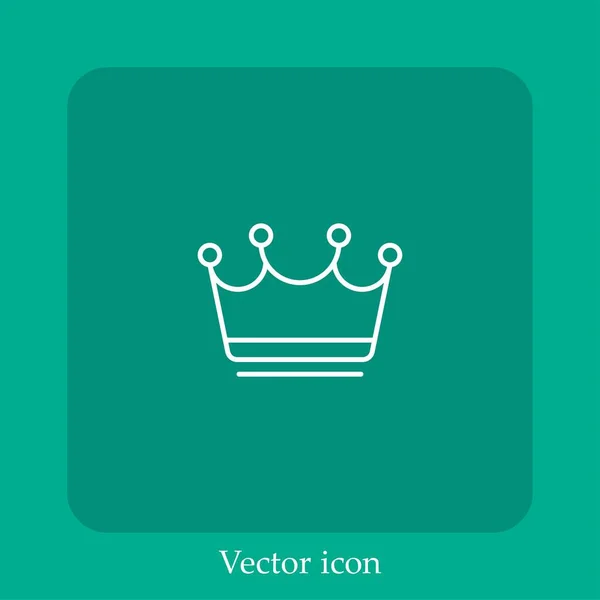 Monarchy Vector Icon Linear Icon Line Editable Stroke — Stock Vector