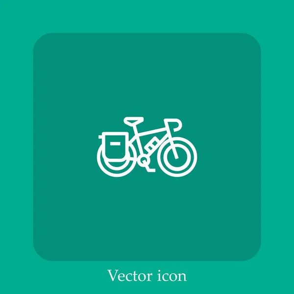 Touring Vector Icon Linear Icon Line Editable Stroke — Stock Vector