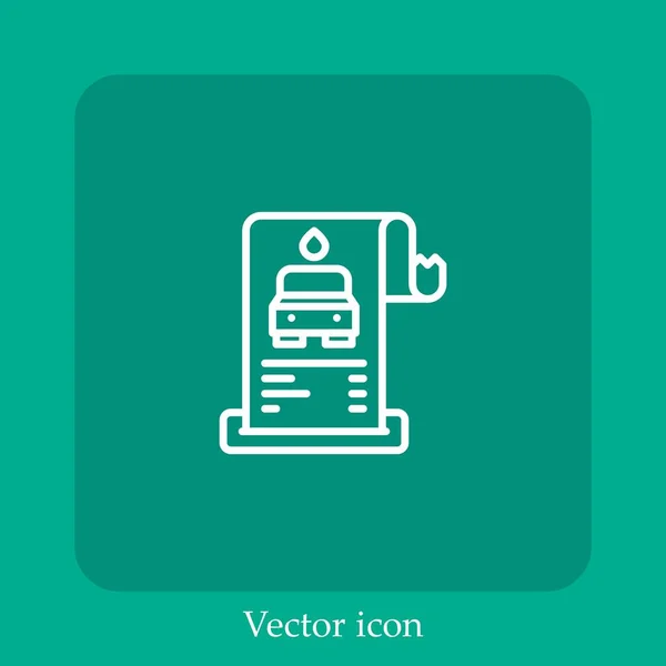 Autowäsche Vektor Symbol Lineare Icon Line Mit Editierbarem Strich — Stockvektor