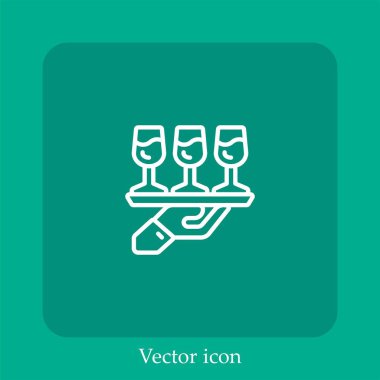 garson vektör doğrusal simgesi. Düzenlenebilir vuruş çizgisi