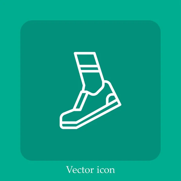 Laufendes Vektorsymbol Lineare Icon Line Mit Editierbarem Strich — Stockvektor