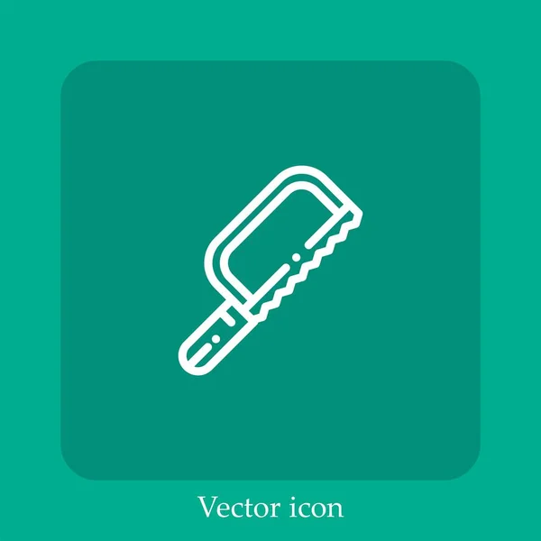 Sägevektorsymbol Lineare Icon Line Mit Editierbarem Strich — Stockvektor