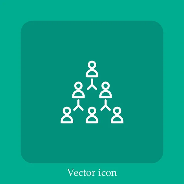 Icône Vectorielle Équipe Icône Linéaire Ligne Avec Trait Modifiable — Image vectorielle