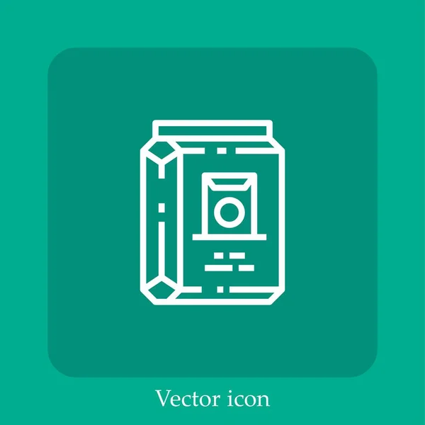 Lavagem Ícone Vetor Linear Icon Line Com Curso Editável — Vetor de Stock