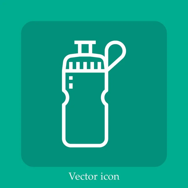 Векторный Значок Бутылки Водой Линейный Значок — стоковый вектор