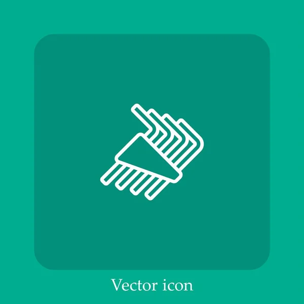 Allen Chaves Ícone Vetor Linear Icon Line Com Curso Editável — Vetor de Stock