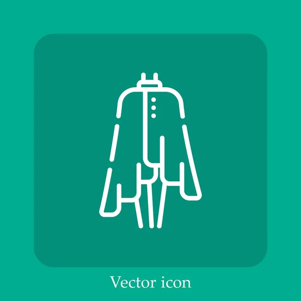 Cape Vector Icon Linear Icon Line Editable Stroke — Stock Vector