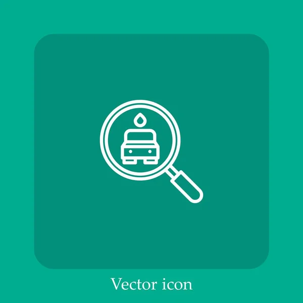 Ícone Vetor Lavagem Carro Linear Icon Line Com Curso Editável — Vetor de Stock