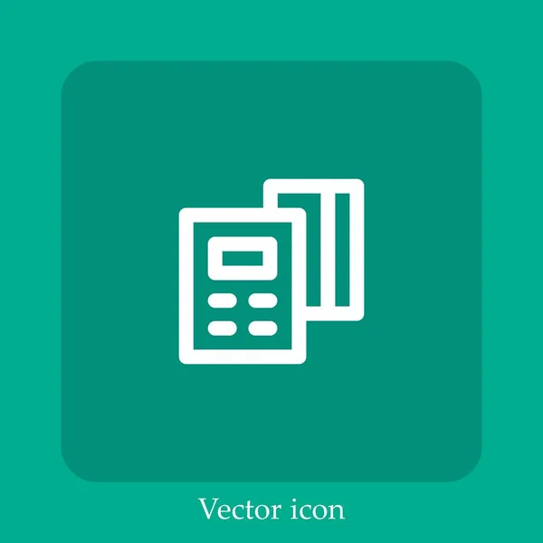 Kreditkarten Vektor Symbol Lineare Icon Line Mit Editierbarem Strich — Stockvektor
