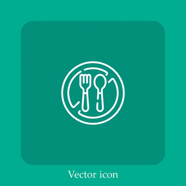 Fasten Vektorsymbol Lineare Icon Line Mit Editierbarem Strich — Stockvektor
