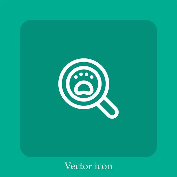 Ícone Vetor Ausente Linear Icon Line Com Curso Editável — Vetor de Stock