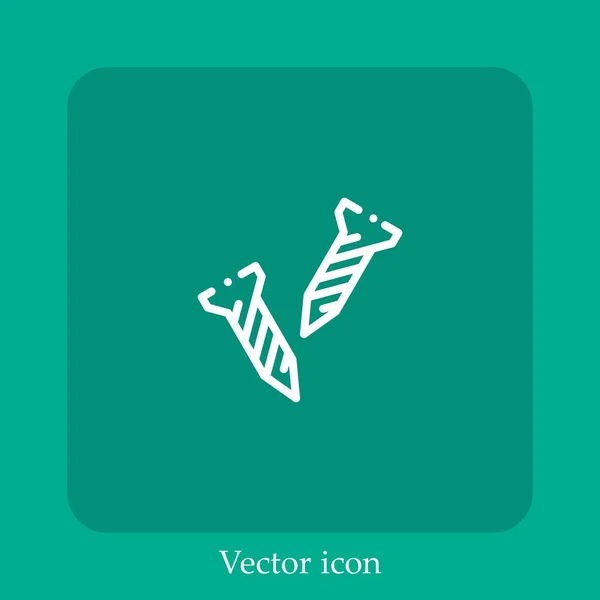 Tornillo Icono Vector Icon Line Lineal Con Carrera Editable — Vector de stock
