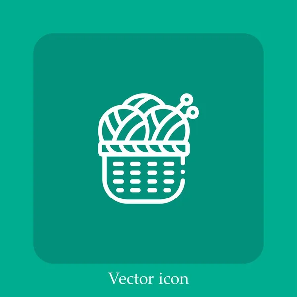 Ícone Vetor Linear Icon Line Com Curso Editável — Vetor de Stock