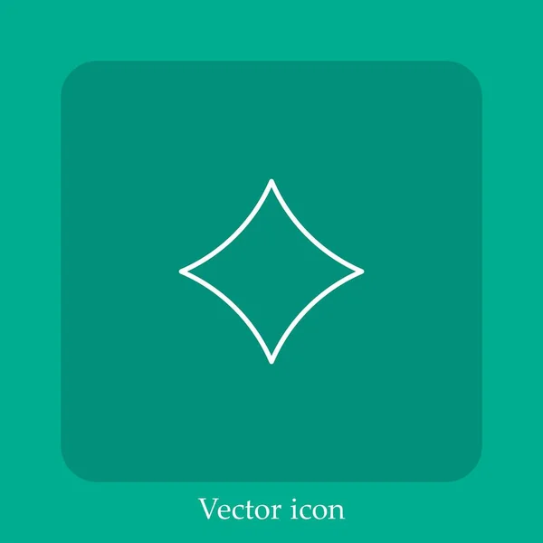 Ícone Vetor Jogo Cartas Linear Icon Line Com Curso Editável — Vetor de Stock