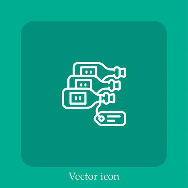 Keller Vektor Symbol Linear Icon Line Mit Editierbarem Strich — Stockvektor