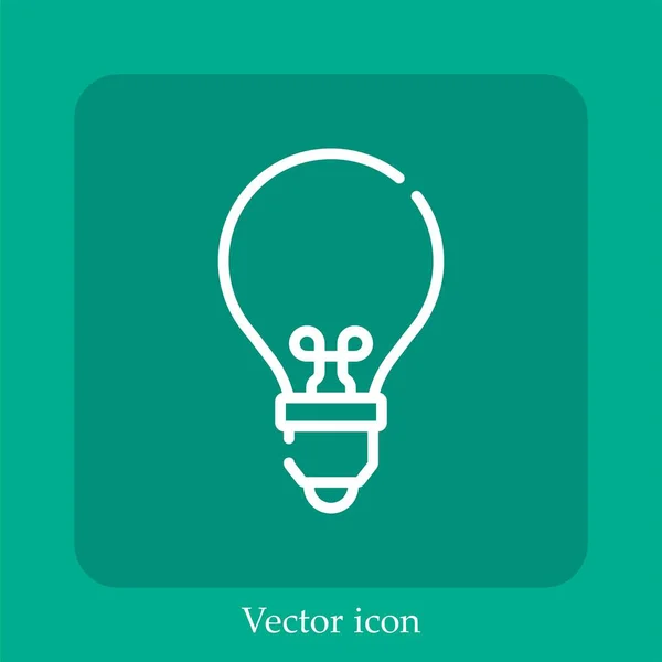Ideenvektorsymbol Lineare Icon Line Mit Editierbarem Strich — Stockvektor