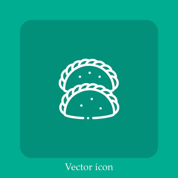 Pastelería Icono Vector Icon Line Lineal Con Carrera Editable — Vector de stock