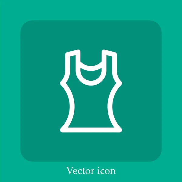 Singlet Vector Icon Linear Icon Line Editable Stroke — Stock Vector