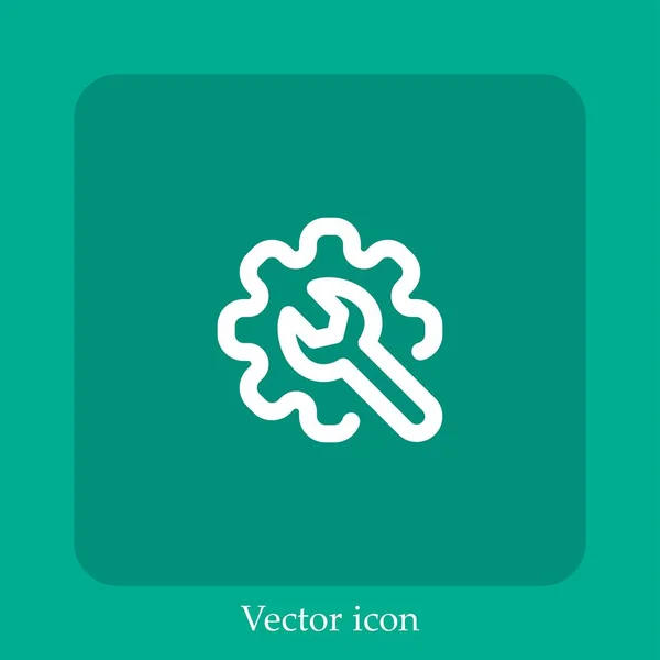 Unterstützt Vektor Symbol Lineare Icon Line Mit Editierbarem Strich — Stockvektor