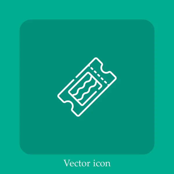 Piscina Icono Vector Icon Line Lineal Con Carrera Editable — Vector de stock